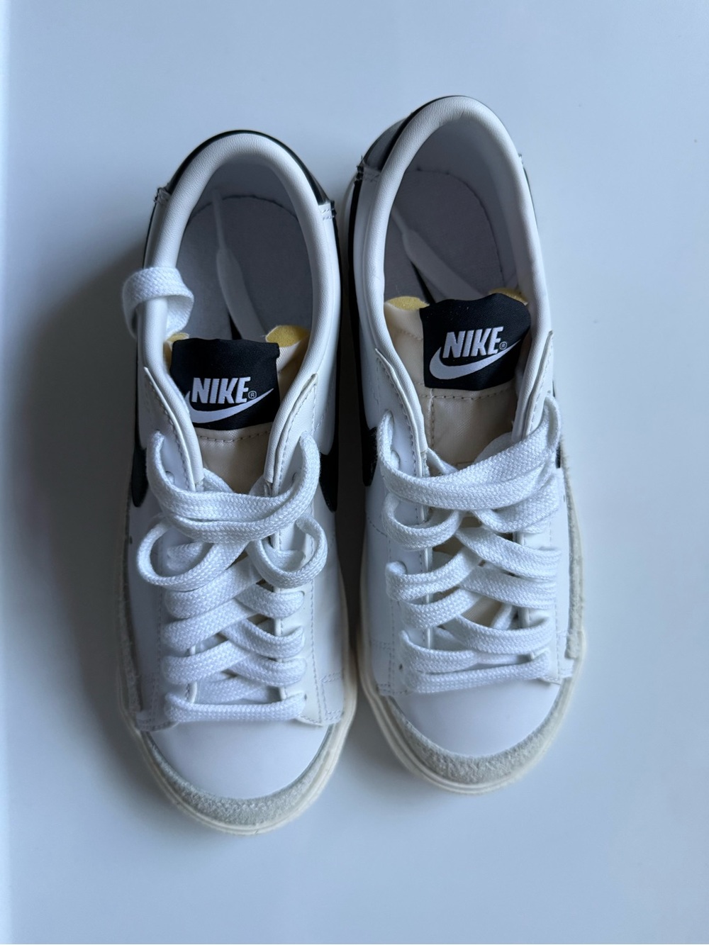 Nike White and Black Low-Top Women's Sneakers